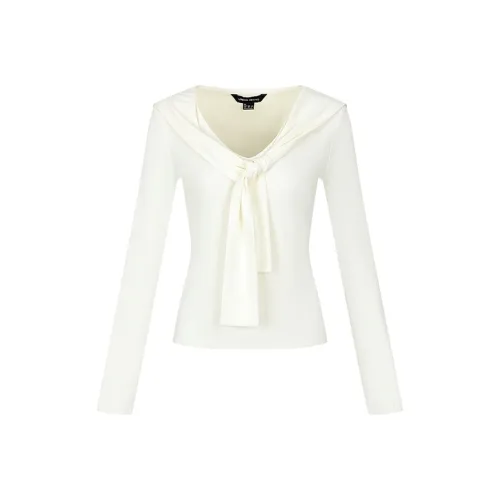 URBAN REVIVO Белый Женские T-рубашки