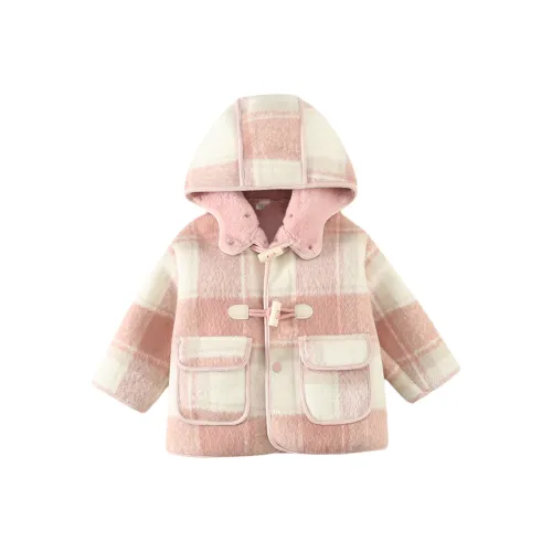 M JBABY Розовый Детский Шерстяное Пальто