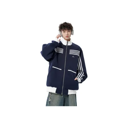 QEWBG Темно-синий [Плотный] Унисекс Куртки