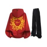 Бордовый (Желтый) Свитшот + Черные Джинсы