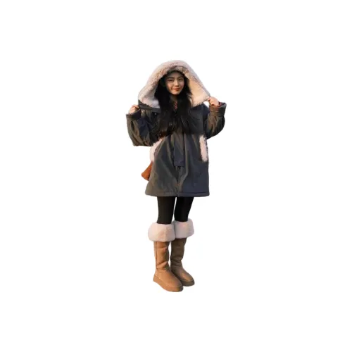 VINMUK Серый Зеленый Женский Пуховик