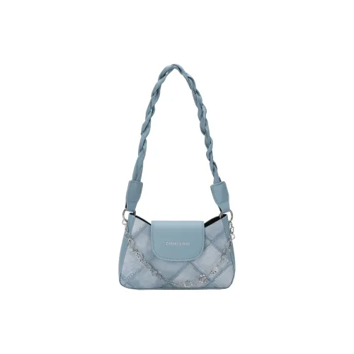 Miss Angel ПУ (полиуретан) Сумка через плечо Женская Синяя Черная