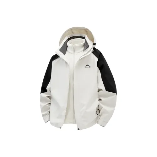 Warrior Белый Пальто + Подкладка Унисекс Куртки