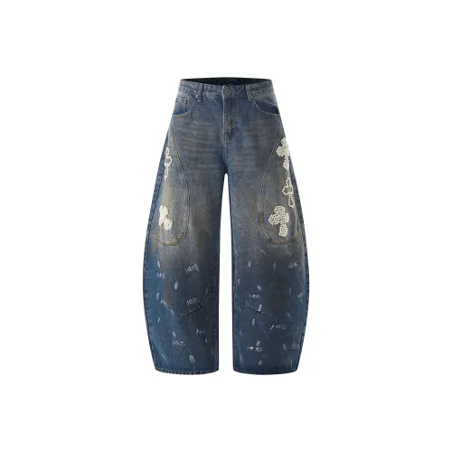 NRXX Blue Unisex Jeans NRXX Синий Унисекс Джинсы