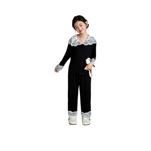 Rindu Комплект домашней одежды Осенний Черный Детский