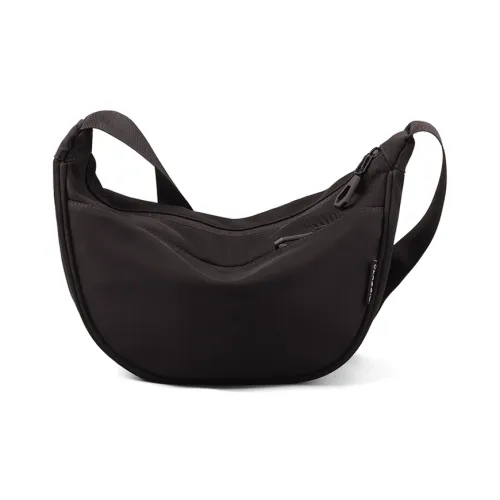 VINEY Сумка через плечо из ткани стандартная унисекс черная