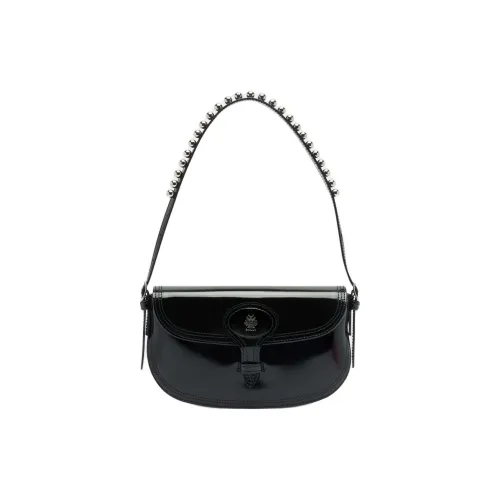 BALLY Beckett Брушированная телячья кожа Сумка через плечо Маленькая Женская Черная