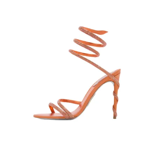 RENE CAOVILLA Margot One Ремешок Сандалии 10,5 см Женские Оранжевые