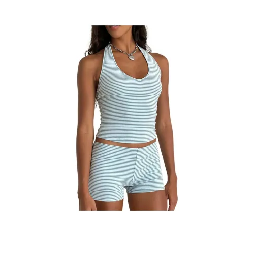 Motel Rocks Jules Топ-танк в синем и сером цвете из трикотажной ткани с полосками женские