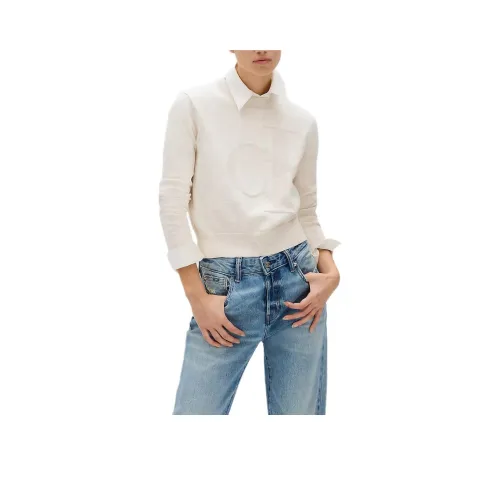 Calvin Klein Розовый Мел Белый Женские Свитера