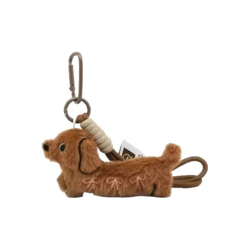 Деревянные шары Мультяшный Мини Такса щенок Плюшевая подвеска 6,5 см высокая