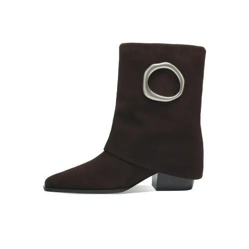 BOERDIQI Foldover Ботильоны 5,5CM Женские