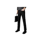 Чёрный, облегающий крой, прямой крой