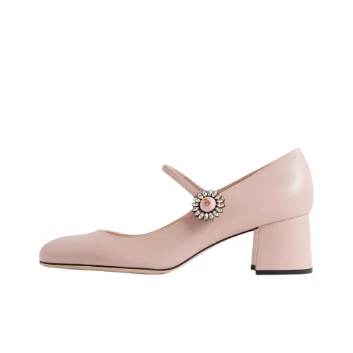 Valentino Garavani Туфли Мэри Джейн с грубым каблуком 5,5 см женские розовые