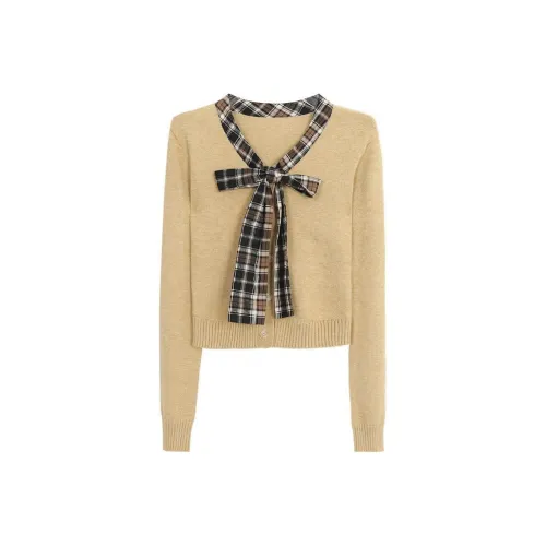 HAPG Хаки Кружево Вверх Кардиган Женские Трикотаж