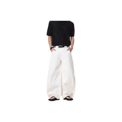 KAIZZGAO Белый Мужской Джинсы