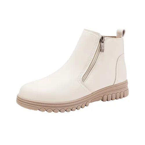 Reivanti Женские Мартинсы Женские Бежевый Классический и Универсальный Стиль Позиционирование