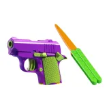 [Пурпурно-зеленый] 1911 Морковный пистолет + Большая морковная бабочка нож