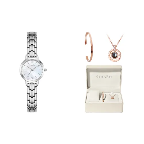 ColevKie Кварцевый механизм Стальной ремешок Часы Женские Жемчужная раковина Циферблат