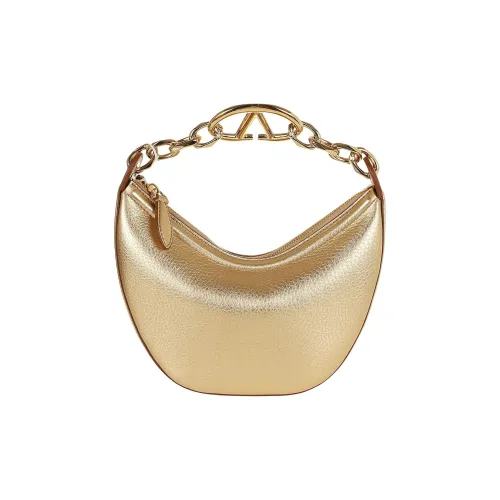 Valentino Garavani Hammered Текстура Кожа Одно плечо Сумка Мини Женская Золотая