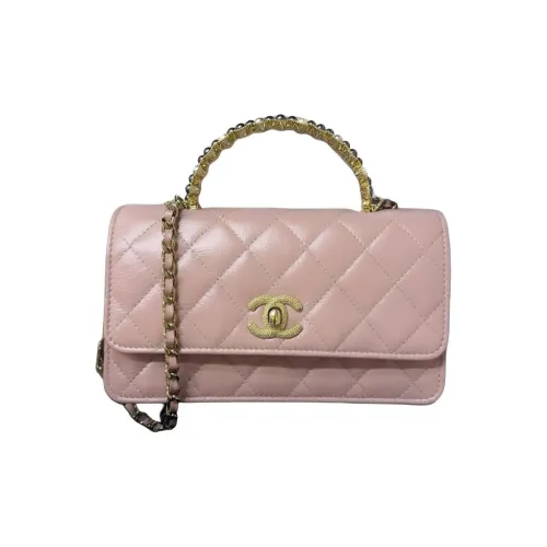 CHANEL Sheepskin One Shoulder Bag Women's Light Pink CHANEL Овчина Одно Плечо Сумка Женская Светло-Розовая