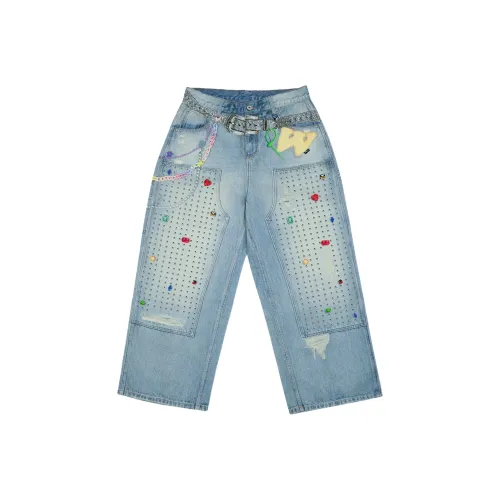 WHOOSIS Light Washed Blue Унисекс Джинсы