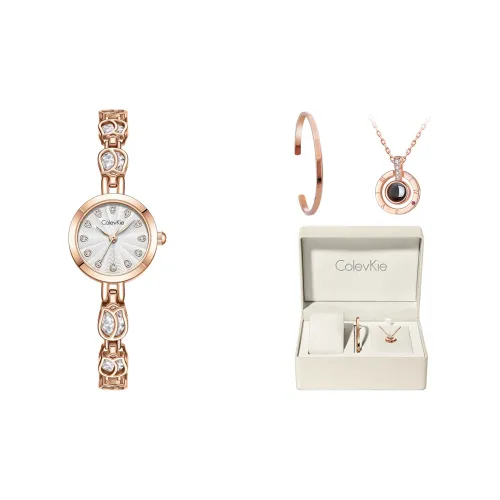 ColevKie Кварцевый механизм ремешок из нержавеющей стали женские часы белый циферблат