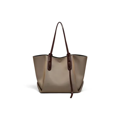 PESASRIE Ткань Сумка Сумка через плечо Стандартная Женская Абрикосовая