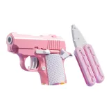 Розово-белый 1911 огрызок-пушка + Маленький огрызок нож-бабочка