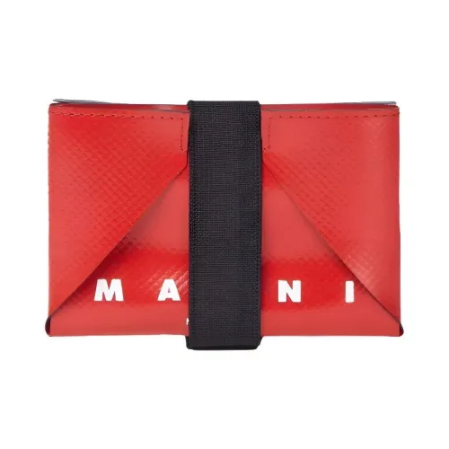 MARNI PVC держатель кредитной карты мужской красный