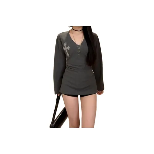 GOSO [Серый] Нет Image Case Женские T-рубашки