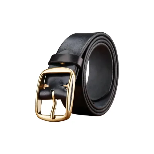 MH Ремни из крупнозернистой текстуры коровьей кожи мужские 3,8 см