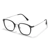 Черный, серебряный + три нижние заколки для волос с линзами