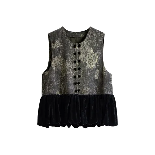 SIBAISHE Фиолетовый Золотой Черный Женские Жилеты