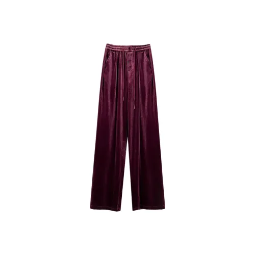 GZQJ Фиолетовые Женские Повседневные Брюки