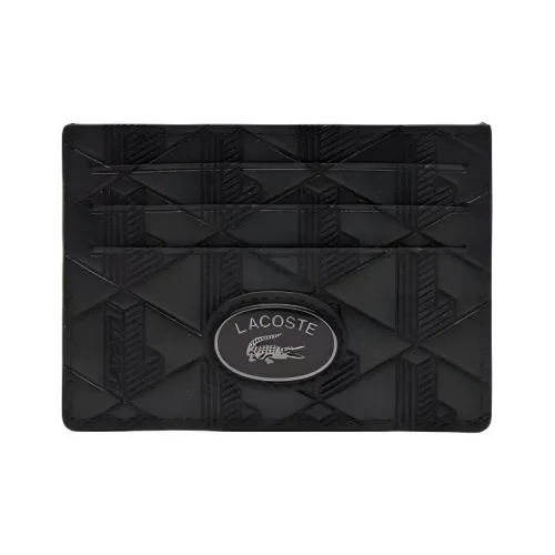 LACOSTE Кожа Кошелек Держатель для карт Мужской Черный
