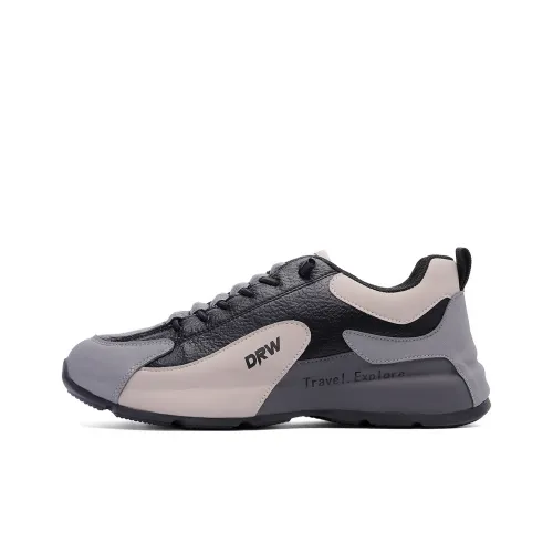 DEERWAY Высота Увеличивающая Устойчивая к Износу Противоскользящая Низкий Топ Повседневная Обувь Мужская Черная Серый