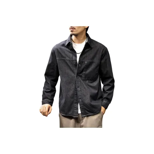 LUJIEBANG Мужские черные рубашки