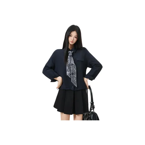 FUNST Blue Women's Shirts FUNST Синий Женские Рубашки