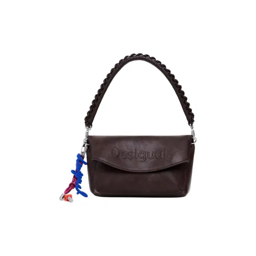 Desigual Полиуретан Сумка через плечо Средняя Женская Шоколад