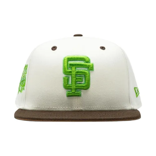 New Era 59FIFTY Series Полиэстер Кепки Унисекс Белый Зеленый Коричневый