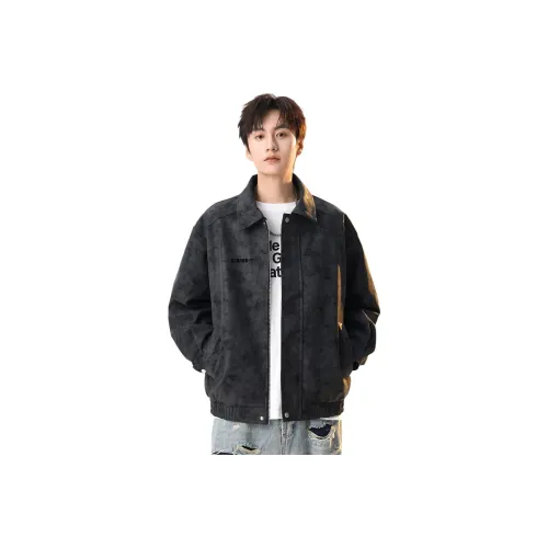 CCAABB Черный Серый Мужские Куртки