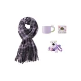 Шарф + Керамика Рекомендуемая чашка бюстгальтера + Цветочный дизайн Чай + Вест-хайленд Кукла