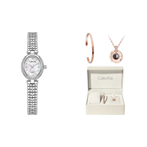 ColevKie Кварцевый механизм сплав ремешок женские часы жемчужная раковина цвет циферблат часов