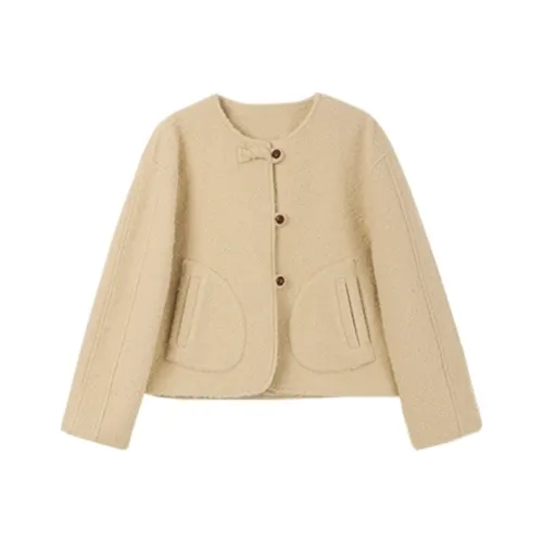 PZGE Светлый Молочно-чайный Бархат Пальто Женские Меховые изделия