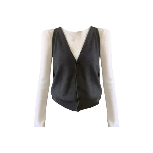 Wick Buen Абрикос и Средне-Серый Женские T-Рубашки