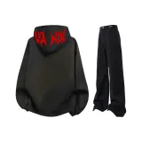 Черный (Красный) Свитшот + Черные Джинсы