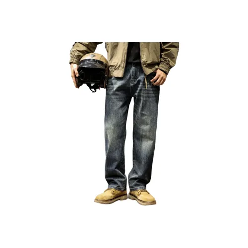 LUJIEBANG Синий Мужской Джинсы
