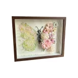 Сделай сам Бабочка Мечты Кристальная Консервированная Цветочная Дизайн Фоторамка-Искусственный Цветочный Дизайн Случайный