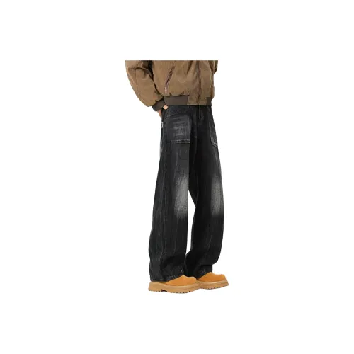 W9H2 Черный Унисекс Джинсы